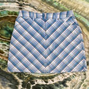 Plaid Blue Mini Skirt